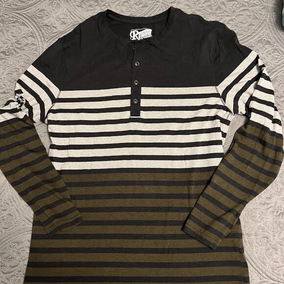 RETROFIT BRAND MFG / LONG SLEEVE STRIPED T-SHIRT / SIZE: L - Picture 1 of 6